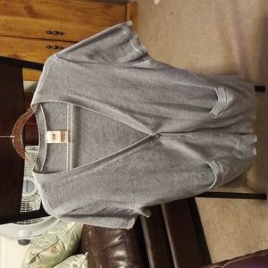 Cute, gray, short sleeved cardigan. XL. Faded Glory.
